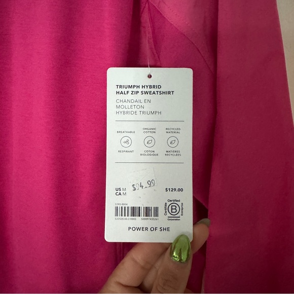 Athlete triumph hybrid half zip sweatshirt - Picture 3 of 4